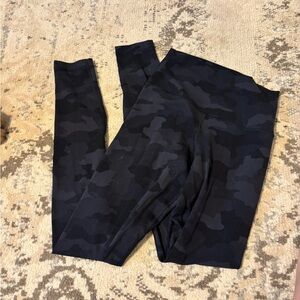 Lululemon Athletica Black Camouflage Leggings